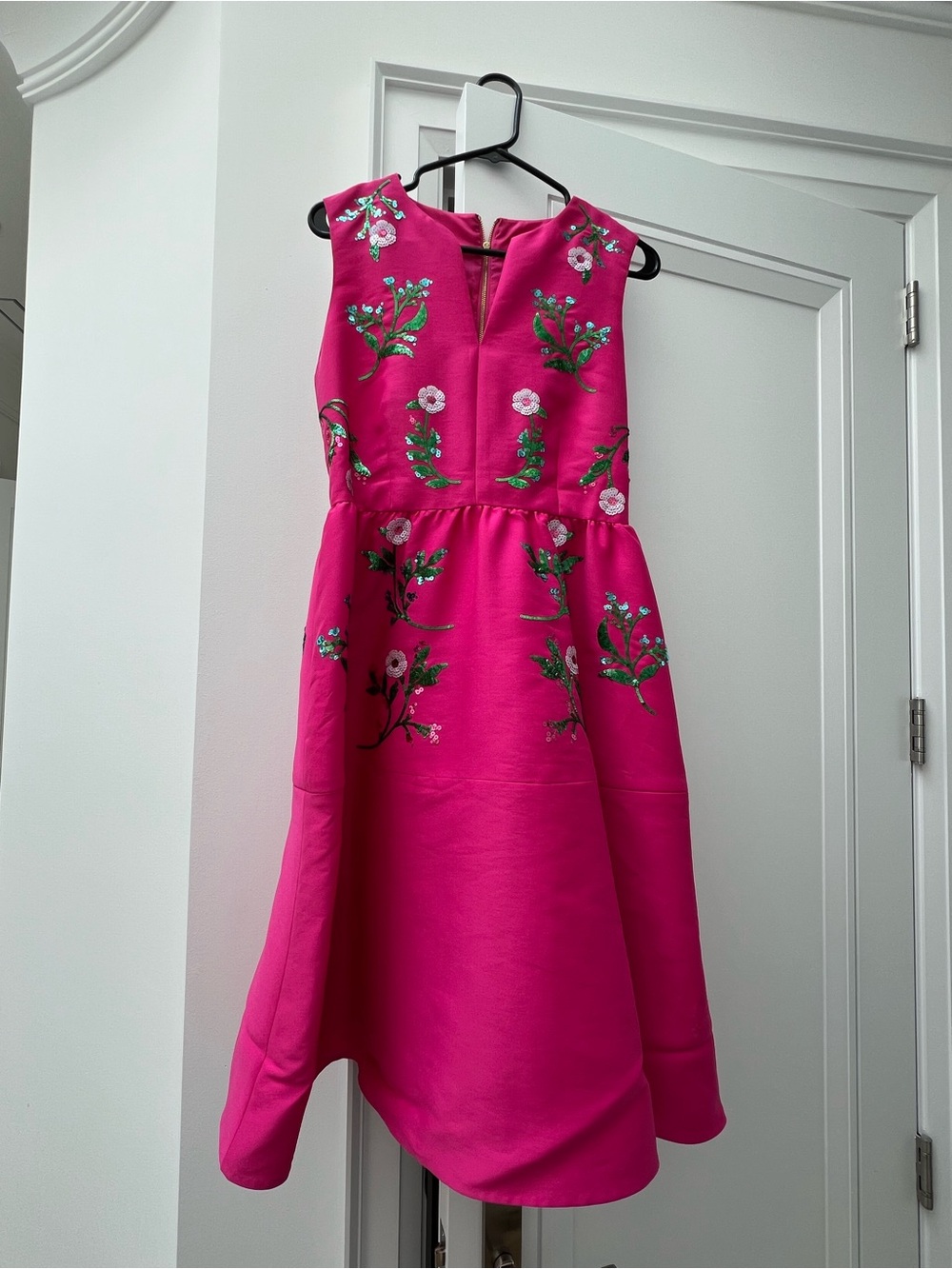 kate spade Hot Pink Floral Embroidered Fit-and-Flare Dress